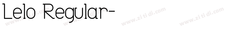 Lelo Regular字体转换